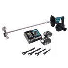 Makita DUT 130 RG miscelatore a batteria 18V M14 Brushless + 2x batteria ricaricabile 6.0Ah + caricabatterie