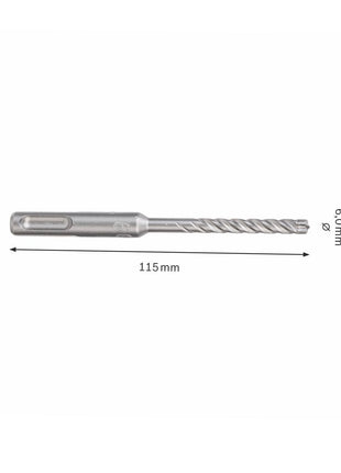 Bosch Hammerbohrer SDS-plus 7X Bohrer 6x50x115mm Carbide ( 2608576116 ) PGM zertifiziert