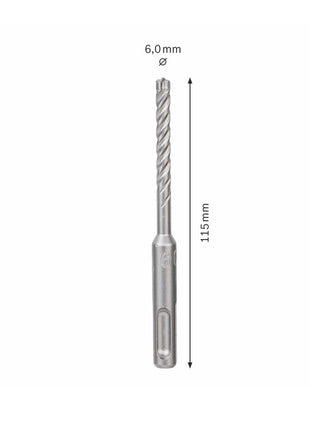 Taladro percutor Bosch SDS-plus 7X brocas 6x50x115mm carburo (2608576116) certificado PGM