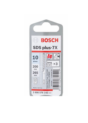 Bosch Hammerbohrer SDS-plus 7X Bohrer 10x200x265mm Carbide ( 2608576142 ) PGM zertifiziert