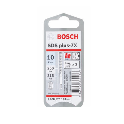 Bosch Punta per foratura 7X SDS-plus 10x250x315mm Carburo ( 2608576143 ) - certificato PGM