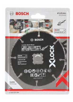 Disco de corte Bosch X-LOCK Carbide Multiwheel 125x1x22,23mm (2608619284)