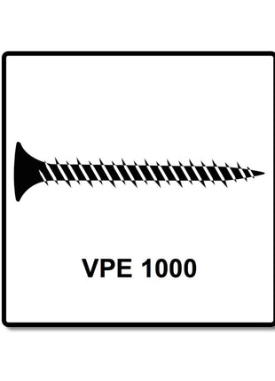 SPAX GIX-C Vis pour cloison sèche - Pour plaques de plâtre  3,9 x 45 mm - Filetage total - Tête de fraisage aiguë - Cruciforme H2 - Pointe d'aiguille - Magazinée - Phosphaté - 1000 pcs. (1791170390306)