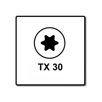 Fischer Power-Fast II FPF II Viti per truciolato 6,0x260 mm - 25 pz. ( 670470 ) Testa svasata, filettatura parziale, Torx elettrozincato, passivato blu