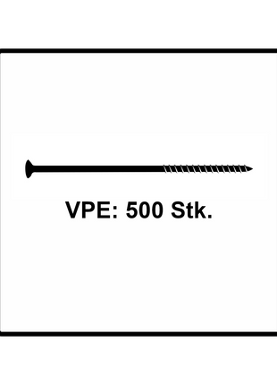 Fischer Vis pour panneaux de particules Power-Fast II FPF II 6.0x40 mm - 500 pièces (670477) tête fraisée + Filetage partiel Torx, galvanisée, passivée bleue