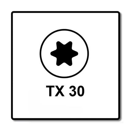 Fischer Power-Fast II FPF II Spanplattenschraube 6,0x70 mm 100 Stück ( 670483 ) Senkkopf mit Torx Teilgewinde galvanisch verzinkt, blau passiviert