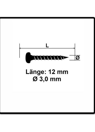 Fischer Power-Fast II FPF II tornillos para aglomerado 3,0x12 mm 200 piezas (670056) Cabeza redonda con rosca completa Torx galvanizado, pasivado azul