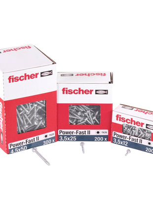 Fischer Power-Fast II FPF II Vis à bois aggloméré 3,0x20mm,Tête ronde, Torx , Filetage total, Zingué blanc, Passivé bleu, 200pcs. (670058)