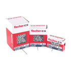 Fischer Power-Fast II FPF II Vis à bois aggloméré 3,0x25mm,Tête ronde, Torx , Filetage partiel, Zingué blanc, Passivé bleu, 200pcs. (670059)