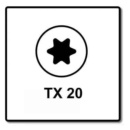 Fischer Power-Fast II FPF II Viti per legno 3,5x12 mm, 200 pz. ( 670097 ) Testa tonda, Torx, filettatura completa, zincate, passivato blu