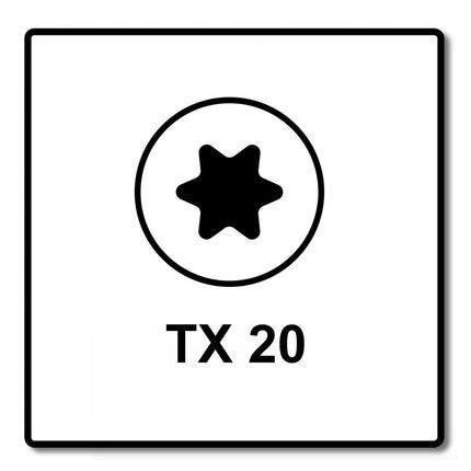 Fischer Power-Fast II FPF II Viti per legno 4,0x15 mm, 200 pz. ( 670233 ) Testa tonda, Torx, filettatura completa, zincate, passivato blu