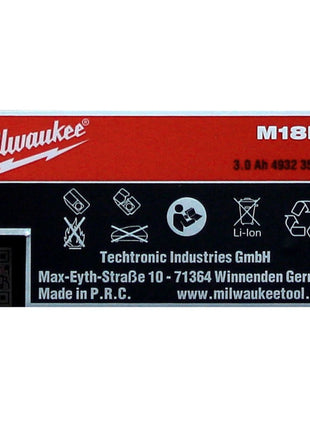 Kit de arranque de batería Milwaukee M18NRG-301 18V con batería M18 BX B3 3.0Ah + cargador M12-18C