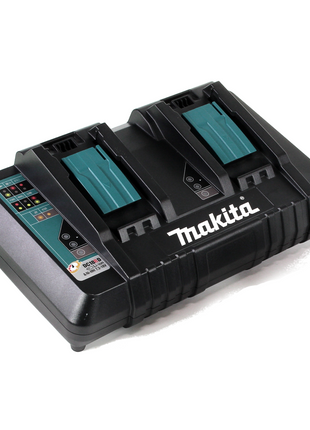 Makita DUR 368 LPT2 Akku Rasentrimmer 36V ( 2x18V ) Brushless + 2x Akku 5,0Ah + Doppelladegerät