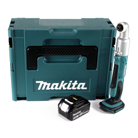 Makita DTL 061 F1J Llave de impacto angular inalámbrica 18V 1/4" 60Nm + 1x batería 3.0Ah + Makpac - sin cargador