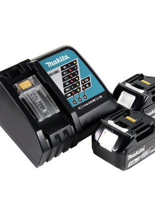 Makita DTL 061 RFJ Meuleuse à chocs d'angle sans fil 18V 1/4" 60Nm + 2x Batteries 3.0Ah + Chargeur + Makpac