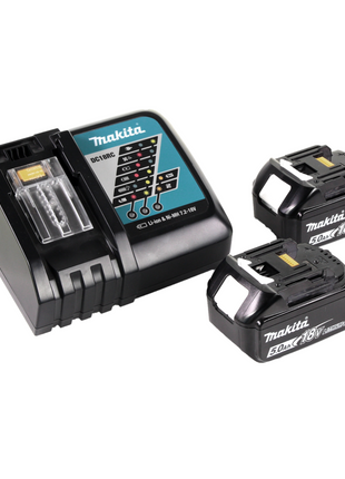 Makita DTL 061 RTJ llave de impacto angular inalámbrica 18V 1/4" 60Nm + 2x baterías 5.0Ah + cargador + Makpac