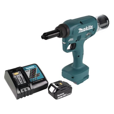 Makita DRV 250 RF1 Akku Blindnietsetzgerät 18V 20kN Brushless + 1x Akku 3,0Ah + Ladegerät