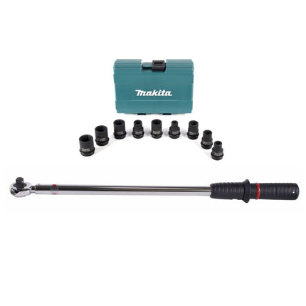 Facom S.208-340 Drehmomentschluessel 1/2" 60 - 340Nm + 9tlg. Steckschlüssel Nuss Set 1/2" ( B-66232 )