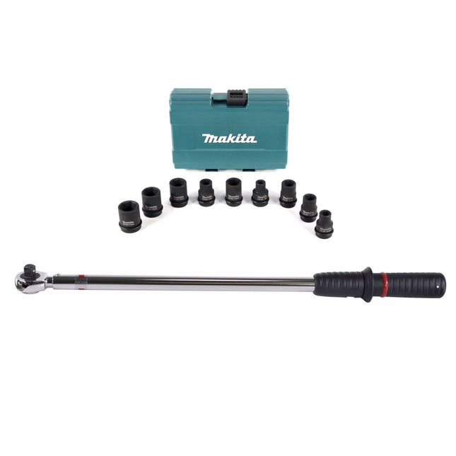 Facom S.208-340 Drehmomentschluessel 1/2" 60 - 340Nm + 9tlg. Steckschlüssel Nuss Set 1/2" ( B-66232 )