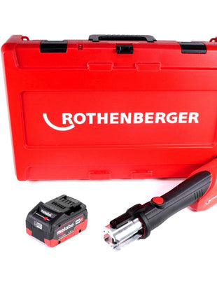 Máquina prensadora a batería Rothenberger ROMAX 4000 18V electrohidráulica + 1x batería 5,5Ah + maletín - sin cargador