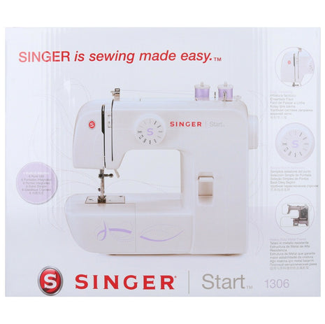 Máquina de coser Singer Start 1306 70 vatios 750 rpm 4 mm de largo / ancho de puntada