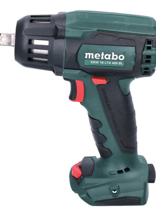 Metabo SSW 18 LTX 400 BL Atornillador de impacto a batería 18 V 400 Nm 1/2" sin escobillas + 1x batería 8,0 Ah + metaBOX - sin cargador