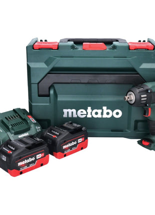 Metabo SSW 18 LTX 400 BL Atornillador de impacto a batería 18 V 400 Nm 1/2" sin escobillas + 2x batería 8,0 Ah + cargador + metaBOX