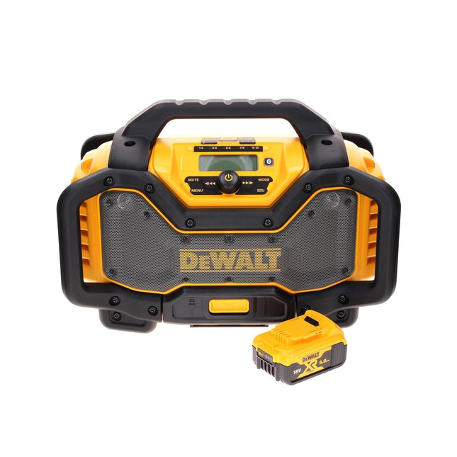 Radio a batteria DeWalt DCR 027 N DAB+10,8-18,0 V + 1 batteria da 5,0 Ah - senza caricabatterie