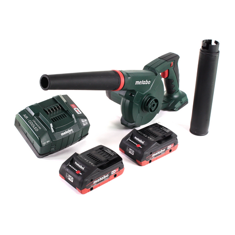 Metabo AG 18 Souffleur sans fil 18 V + 2x Batteries LiHD 4,0 Ah + Chargeur