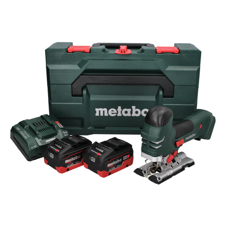 Metabo STA 18 LTX 140 Akku Stichsäge 18 V + 2x Akku 8,0 Ah + Ladegerät + metaBOX