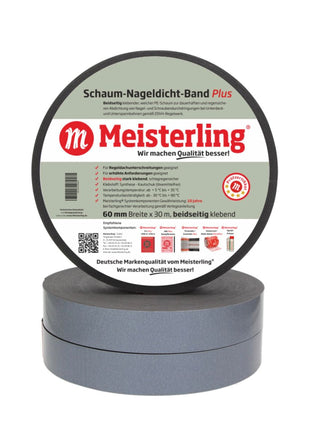 Meisterling Schaum Nageldicht Band Plus 3 mm x 60 mm x 30 m ( 006050000110 )