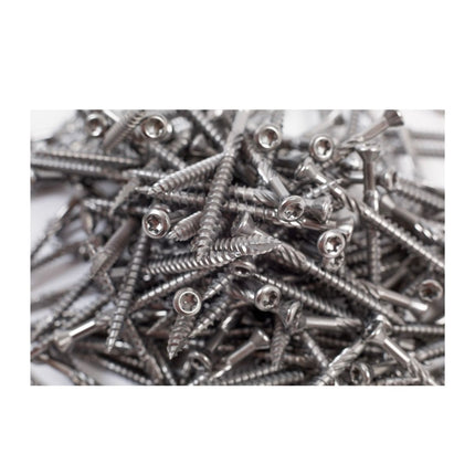 Meisterling Viti per terrazze 5x50 mm - 200 pezzi ( 010010000201 ) Punta CUT 90° lente a testa svasata con filettatura grossa Torx 2/3 acciaio inossidabile V2A