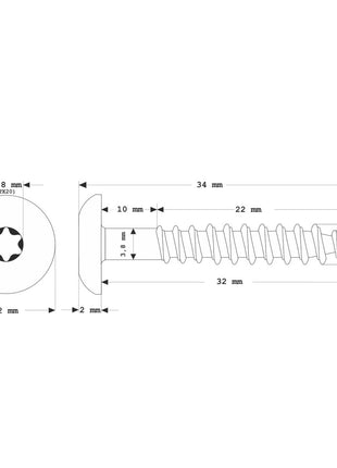 Meisterling Fassadenschrauben 4,8x32 mm 100 Stück ( 010020000131 ) 12 mm Flachkopf dunkelbraun mit Torx Teilgewinde V2A Edelstahl