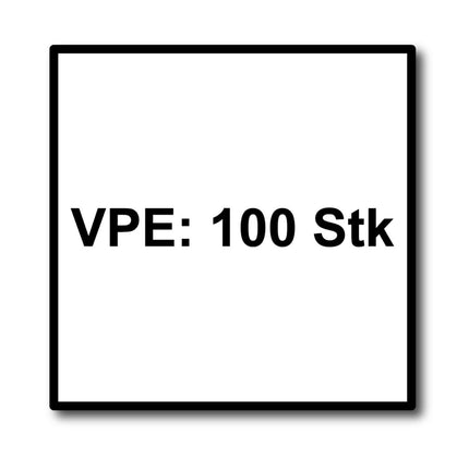 Meisterling Vite per facciate 4,8x38 mm, 100 pz. ( 010020000241 ) - Testa piatta da 12mm, verde scuro, filettatura parziale Torx, in acciaio inossidabile V2A