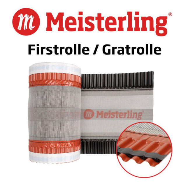 Meisterling Rotolo di primo piano 320 mm x 5 m ( 012100000400 ) - tessuto in PET, anti UV, stabilizzato ad alte prestazioni, nero