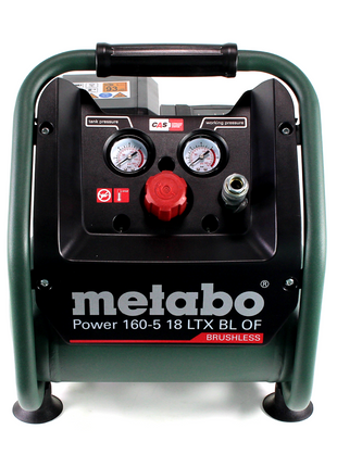 Metabo Power 160-5 18 LTX BL OF Akku Kompressor 18 V 8,0 bar Brushless + 1x LiHD Akkupack 4,0 Ah + Ladegerät