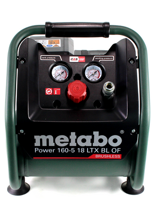 Kompresor akumulatorowy Metabo Power 160-5 18 LTX BL OF 18 V 8,0 bar bezszczotkowy + 2x akumulator LiHD 5,5 Ah + ładowarka