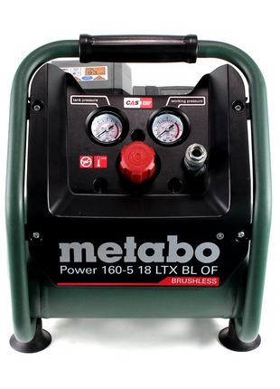 Metabo Power 160-5 18 LTX BL OF Kompresor akumulatorowy 18 V 8,0 bar bezszczotkowy + 1x akumulator LiHD 8,0 Ah + ładowarka