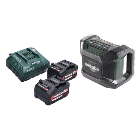 Metabo R 12-18 DAB+ BT radio de obra con batería 12-18 V DAB+ + 2x baterías 4,0 Ah + cargador