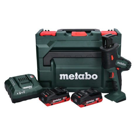 Metabo SSE 18 LTX Compact Akku Säbelsäge Reciprosäge 18 V + 2x Akku 4,0 Ah + Ladegerät + metaBOX - Toolbrothers