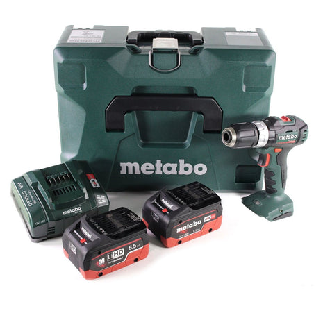 Perceuse à percussion sans fil Metabo SB 18 L BL 18 V 60 Nm sans balais + 2 batteries LiHD 5,5 Ah + chargeur + MetaLoc