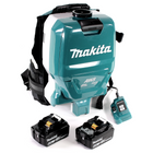 Makita DVC 265 GXU Akku Rucksackstaubsauger 36 V (2x 18 V) Brushless + 2x Akku 6,0 Ah - ohne Ladegerät - Toolbrothers