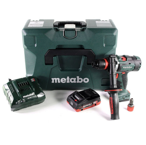 Metabo BS 18 LTX-3 BL QI taladro atornillador a batería 18 V 120 Nm sin escobillas + 1x batería LiHD 4,0 Ah + cargador + MetaLoc