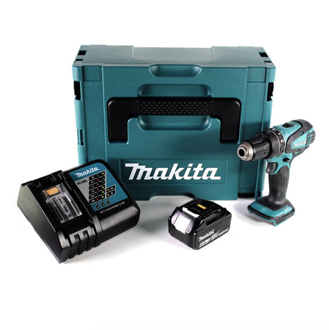 Taladro percutor inalámbrico Makita DHP 456 RG1J 18 V 50 Nm + Makpac + 1x batería 6,0Ah + cargador