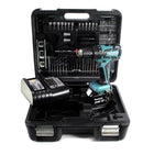 Makita DHP 459 SFTK Akku Schlagbohrschrauber 18 V 45 Nm Brushless + 1x Akku 3,0 Ah + Ladegerät + 101 tlg. Zubehörset + Koffer