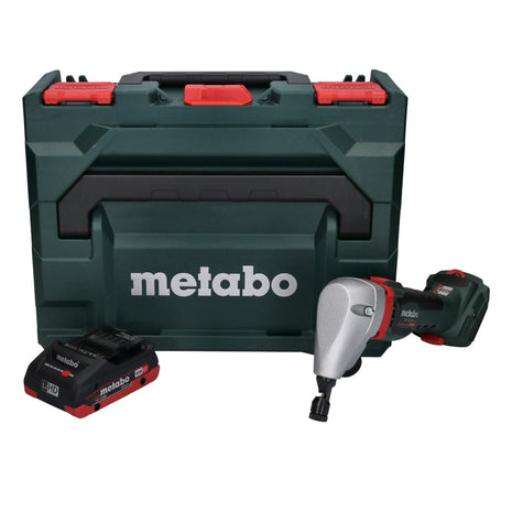 Metabo NIV 18 LTX BL Grignoteuse sans fil 18 V brushless + 1x Batterie LiHD 4.0 Ah + metaBOX - sans chargeur