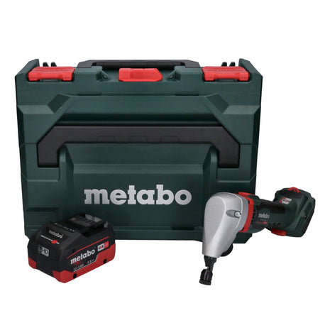 Metabo NIV 18 LTX BL Grignoteuse sans fil 18 V brushless + 1x Batterie LiHD 5,5 Ah + metaBOX - sans chargeur