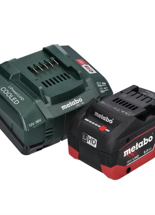 Nibbler de batería Metabo NIV 18 LTX BL 1.6 Nibbler sin escobillas de 18 V + 1x batería LiHD 8,0 Ah + cargador + metaBOX