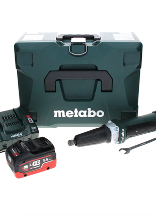 Meuleuse droite à batterie Metabo GA 18 LTX 18 V + 1 batterie LiHD 5,5 Ah + chargeur + MetaLoc