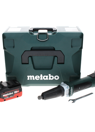 Meuleuse droite à batterie Metabo GA 18 LTX 18 V + 1x batterie LiHD 8,0 Ah + MetaLoc - sans chargeur